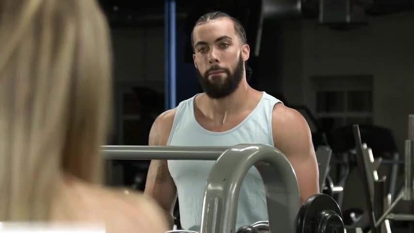 Blonde Gym Buff Fucks A Married Guy 