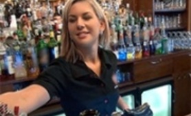 Gorgeous Czech Bartender Gets Paid For A Quick Fuck Behind The Bar