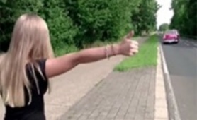 Stranded Blonde Hitchhiker Is Picked Up And Fucked