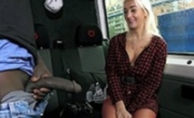 Blonde Chick Picked Up And Fucked BBC In Van